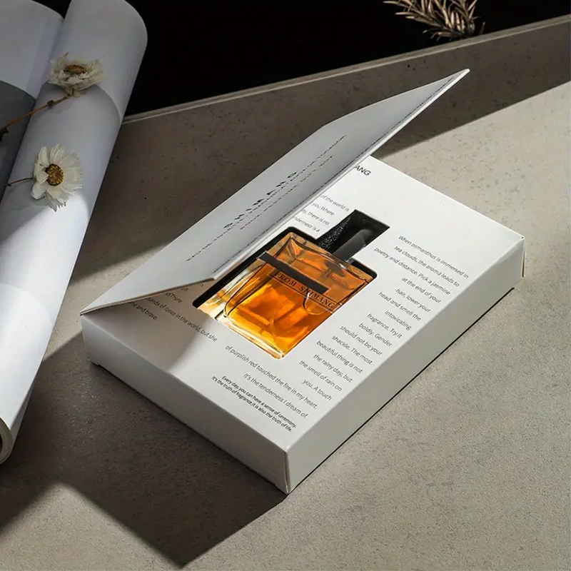 Caixa de armazenamento de frasco de fragrância em formato de livro