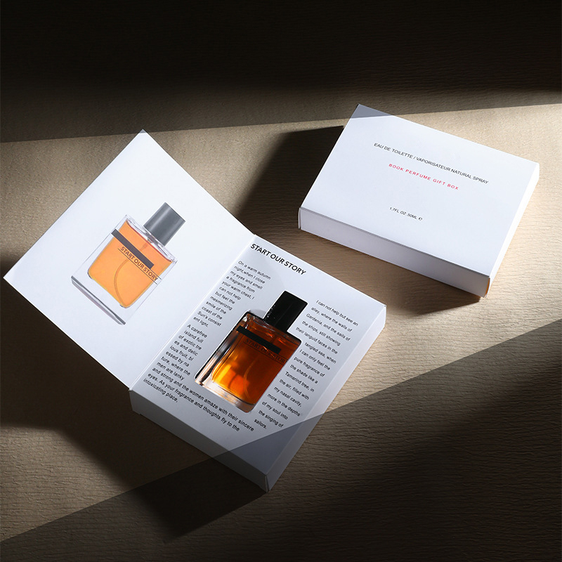 Caixa de presente de perfume em forma de livro