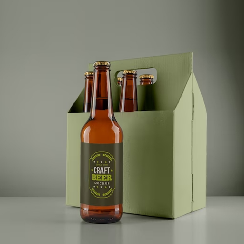 Corrugated Cardboard ဘီယာထုပ်ပိုးသေတ္တာ (၃) လုံး၊