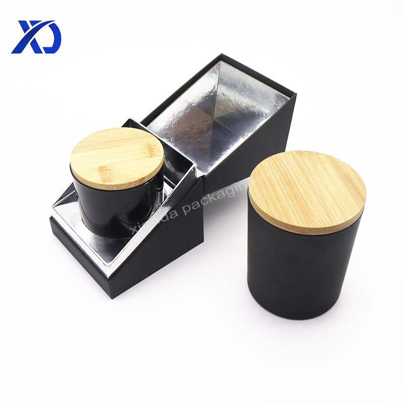 Flip top candle box with insert