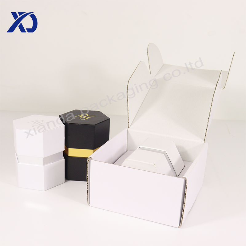 Hexagon honey gift box with packing box