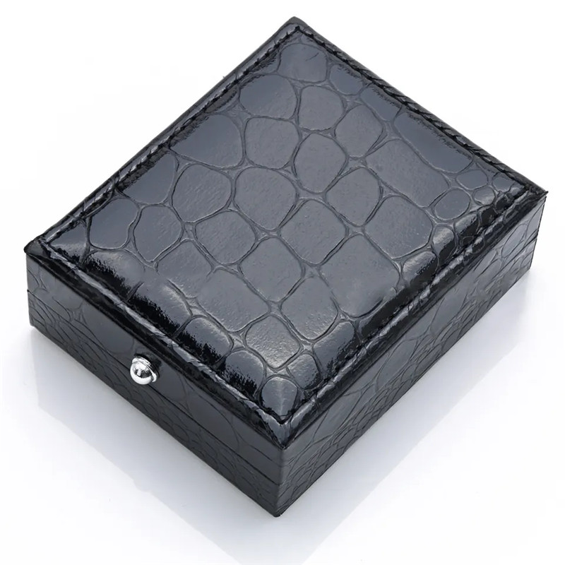 Leather Cufflinks Box Packaging With Foam (1)