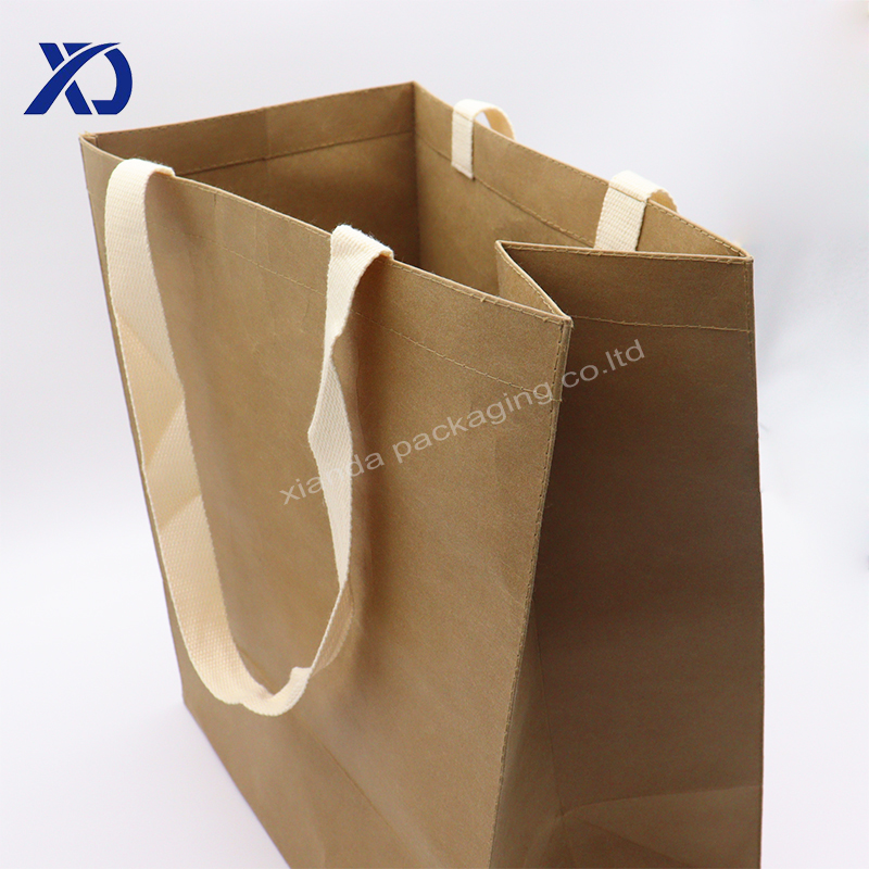 Paper shopping bags with handles