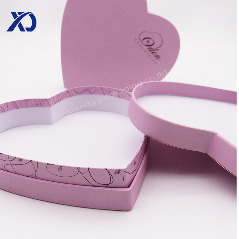 Valentine heart shaped candy boxes