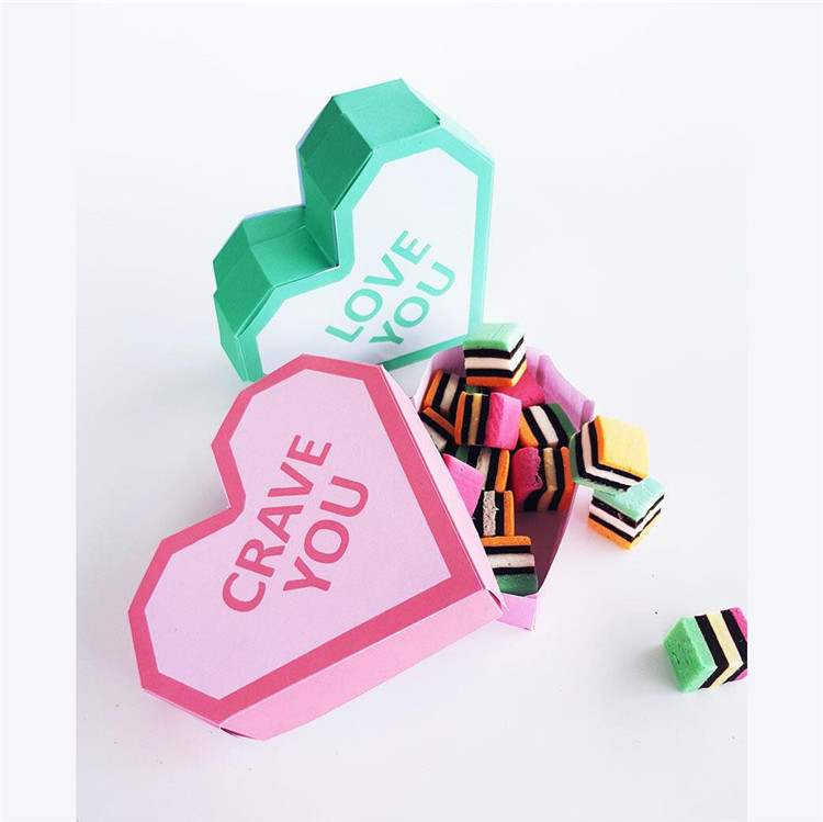 Մեծածախ Card Heart Chocolate Box Candy (2)