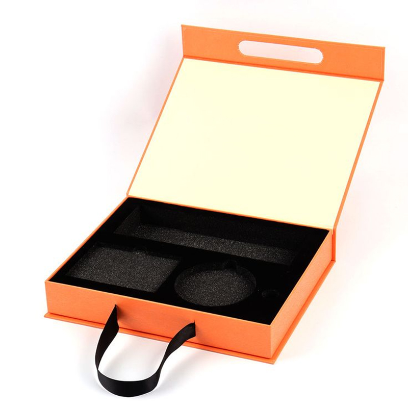 custom cosmetic packaging box with handle