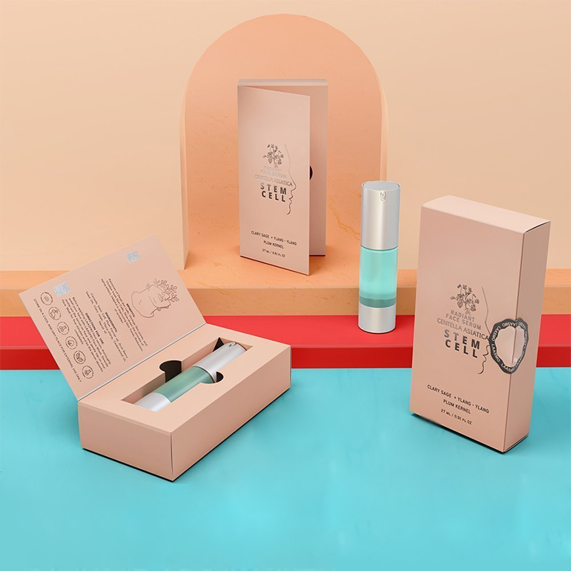 eco friendly skincare folding box with paper card