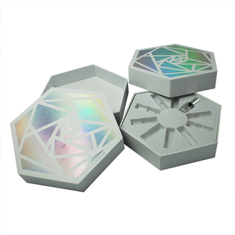 hexagon essential oil skincare bottle packaging box